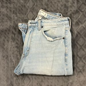 Distressed Abercrombie and Fitch curve love mom jeans